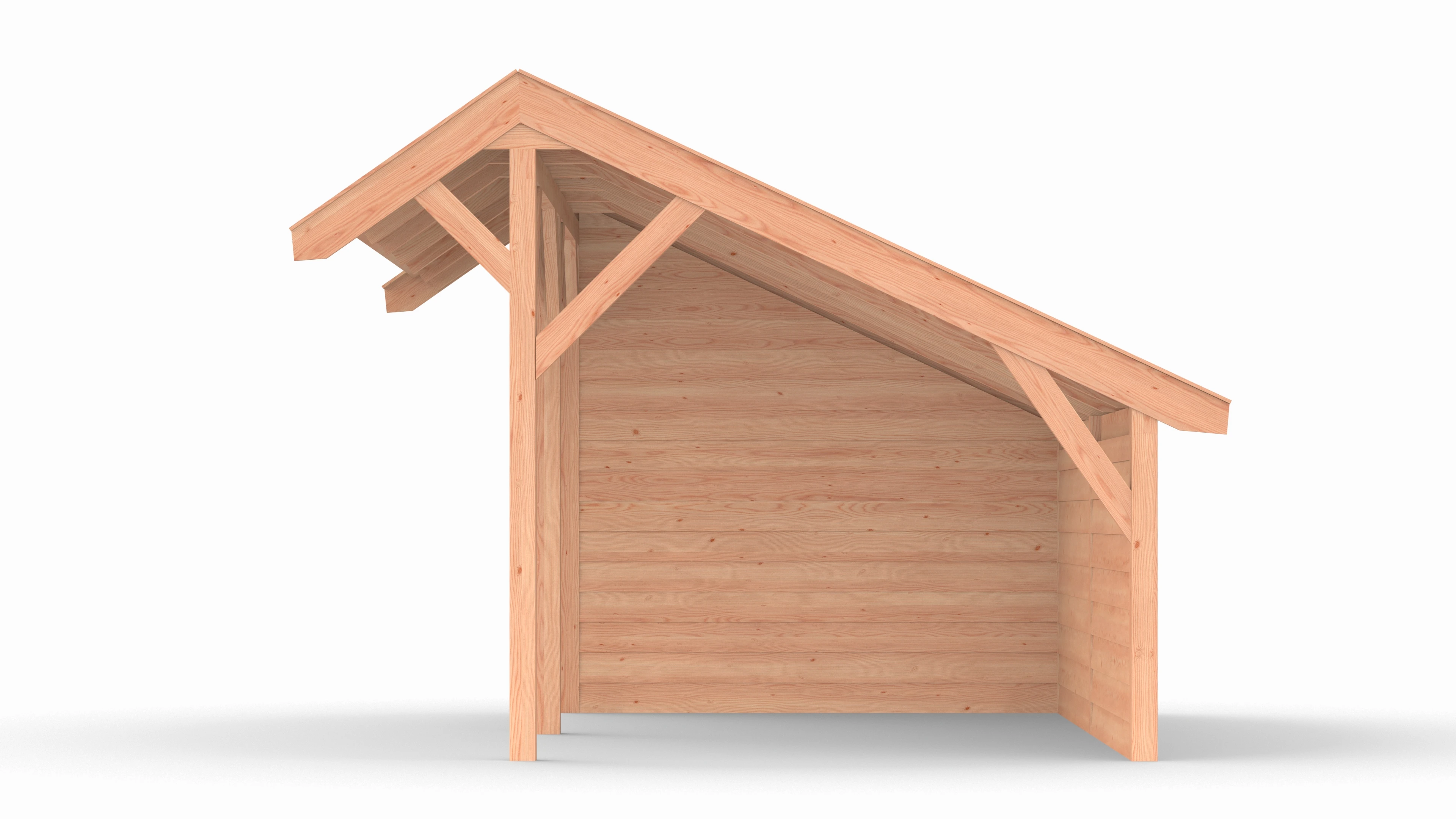 Douglas kapschuur, 500 x 300, met achterwand en zijwand, Westwood Comfort - Afbeelding 6